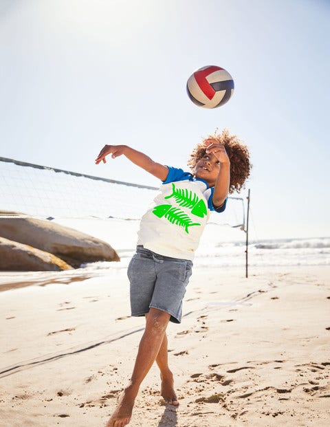 Summer Raglan T-Shirt - Ecru/Yogo Blue Fish Summer Raglan T-Shirt - Ecru/Yogo Blue Fish