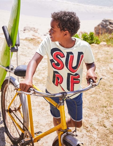 Printed Type T-Shirt - Ecru Surf Printed Type T-Shirt - Ecru Surf
