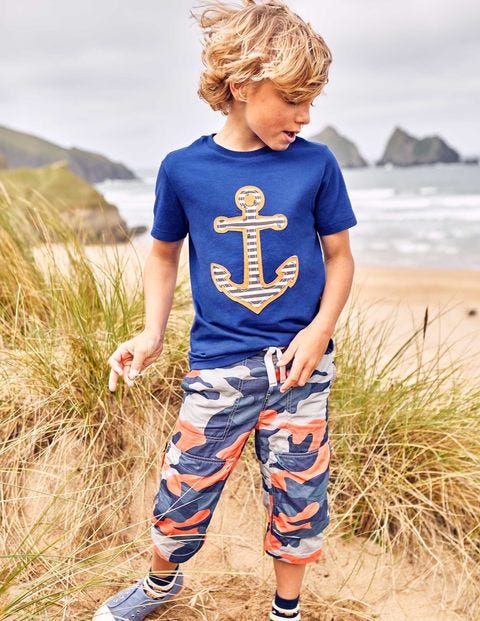 Pirate Appliqué T-Shirt - Orion Blue Anchor Pirate Appliqué T-Shirt - Orion Blue Anchor