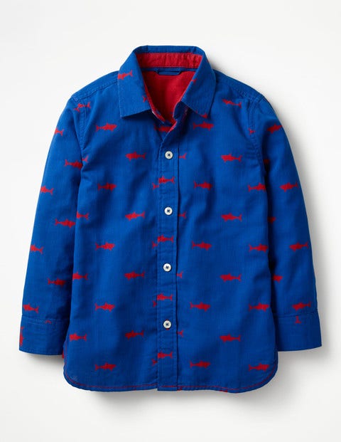 Double Cloth Shirt - Orion Blue/Salsa Red Sharks Double Cloth Shirt - Orion Blue/Salsa Red Sharks