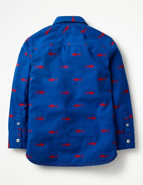 Double Cloth Shirt - Orion Blue/Salsa Red Sharks Double Cloth Shirt - Orion Blue/Salsa Red Sharks