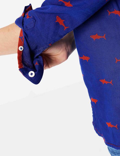 Double Cloth Shirt - Orion Blue/Salsa Red Sharks Double Cloth Shirt - Orion Blue/Salsa Red Sharks