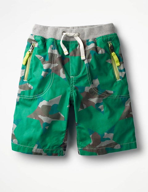 Adventure Shorts - Watercress Green Camo Stars Adventure Shorts - Watercress Green Camo Stars