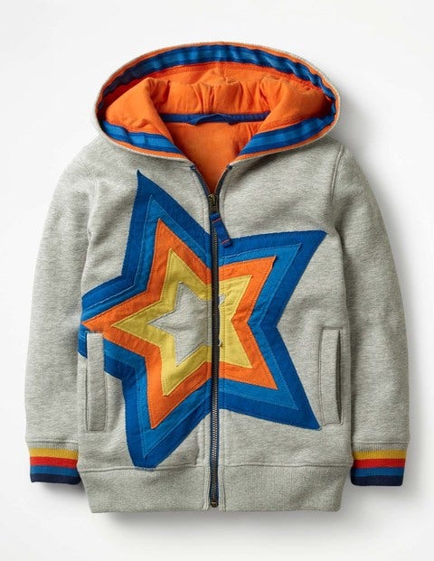 Starry Zip-Up Hoodie - Grey Marl Starry Zip-Up Hoodie - Grey Marl