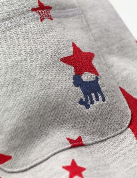 Fun Track Pants - Grey Marl Red Stars Fun Track Pants - Grey Marl Red Stars