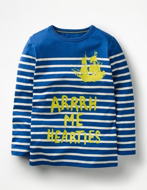 Fun Breton T-Shirt - Orion Blue/Ecru Hearties Fun Breton T-Shirt - Orion Blue/Ecru Hearties