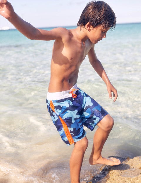 Poolside Shorts - Aqua Blue Camo Poolside Shorts - Aqua Blue Camo