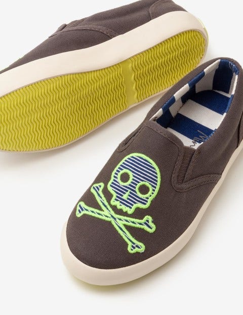 Novelty Slip-On Shoes - Shark Grey Novelty Slip-On Shoes - Shark Grey