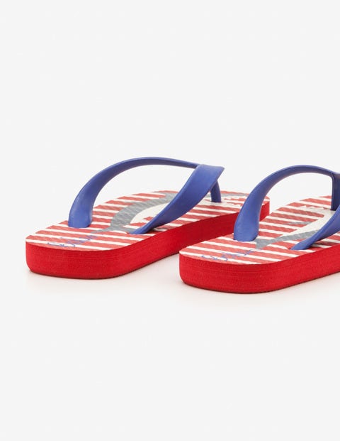 Printed Flip-Flops - Salsa Red Sharks Printed Flip-Flops - Salsa Red Sharks