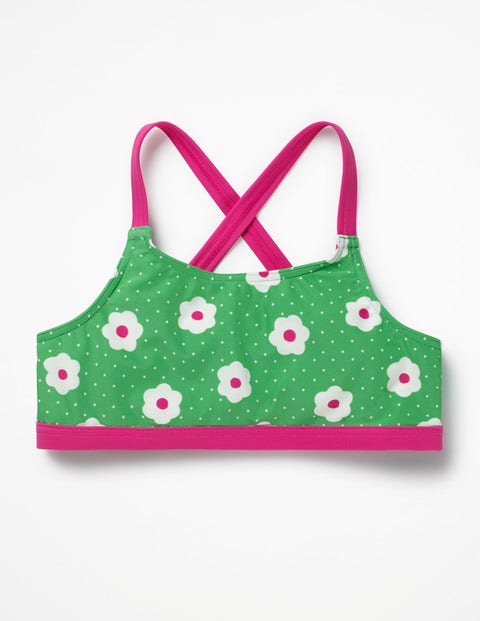 Surf Bikini Top - Summer Green Daisy Dots Surf Bikini Top - Summer Green Daisy Dots