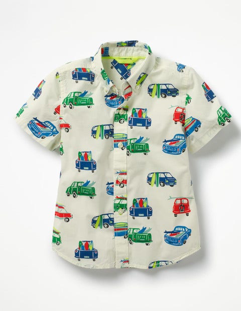 Fun Short-Sleeved Shirt - Ecru Multi Surf Vans Fun Short-Sleeved Shirt - Ecru Multi Surf Vans