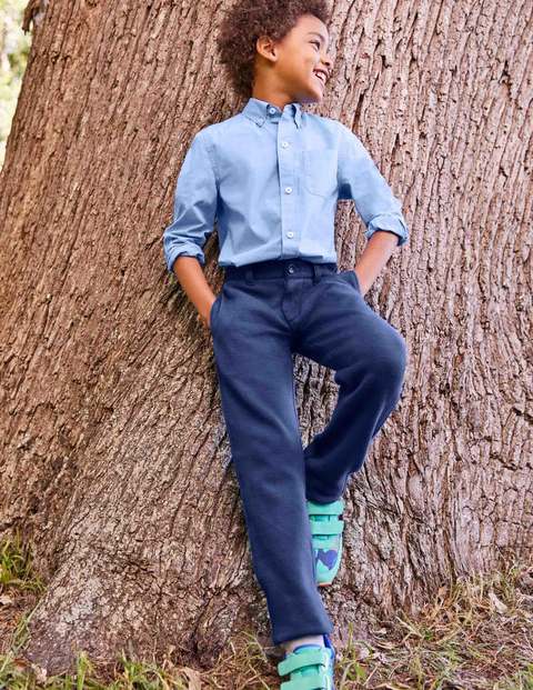 Jersey Chinos - Beacon Blue Jersey Chinos - Beacon Blue