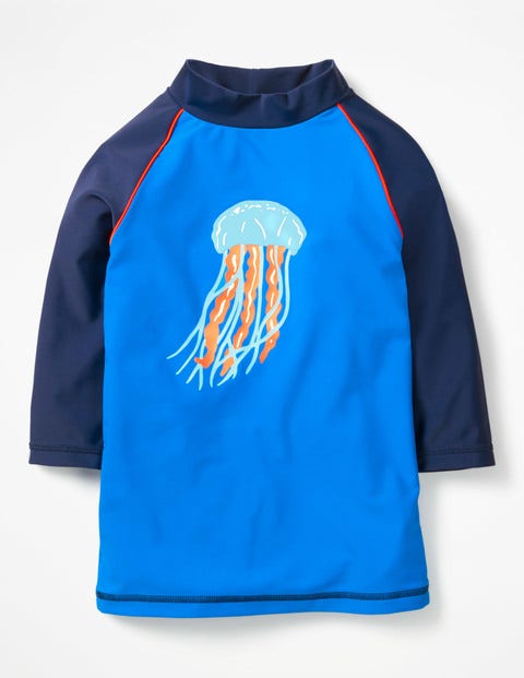 Logo Rash Guard - Pool Blue Jelly Fish Logo Rash Guard - Pool Blue Jelly Fish