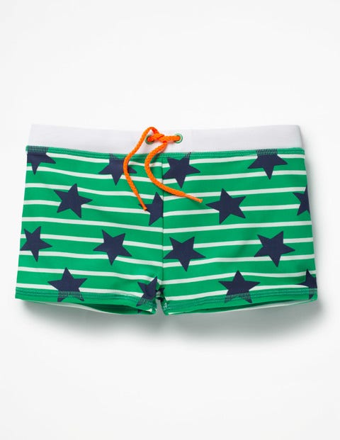 Badehose - Astrogrün/Naturweiß, Sterne Badehose - Astrogrün/Naturweiß, Sterne