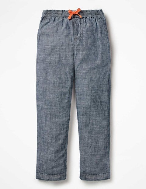 Lässige Sommerhose - Hell Indigo, Faux-Uni Lässige Sommerhose - Hell Indigo, Faux-Uni