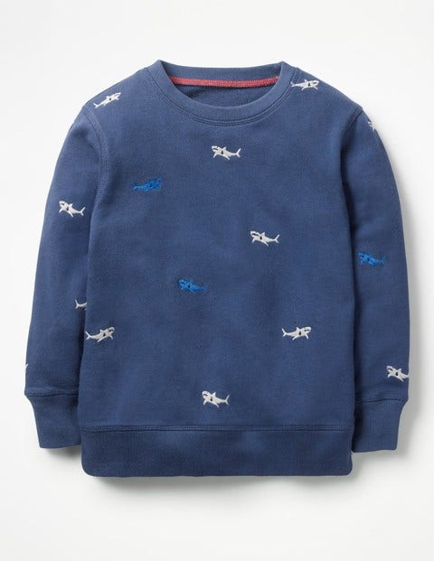 Castaway Sweatshirt - Beacon Blue Embroidery Castaway Sweatshirt - Beacon Blue Embroidery