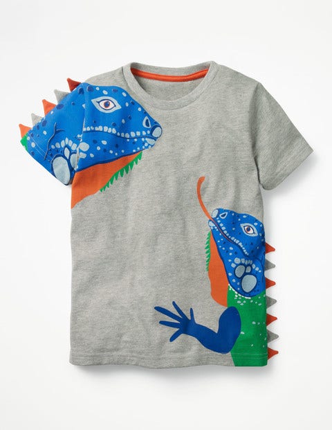 3D Animal T-Shirt - Grey Marl Iguanas 3D Animal T-Shirt - Grey Marl Iguanas