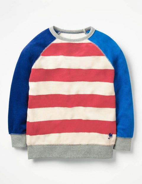 Towelling Sweatshirt - Melon Crush/Ecru Towelling Sweatshirt - Melon Crush/Ecru