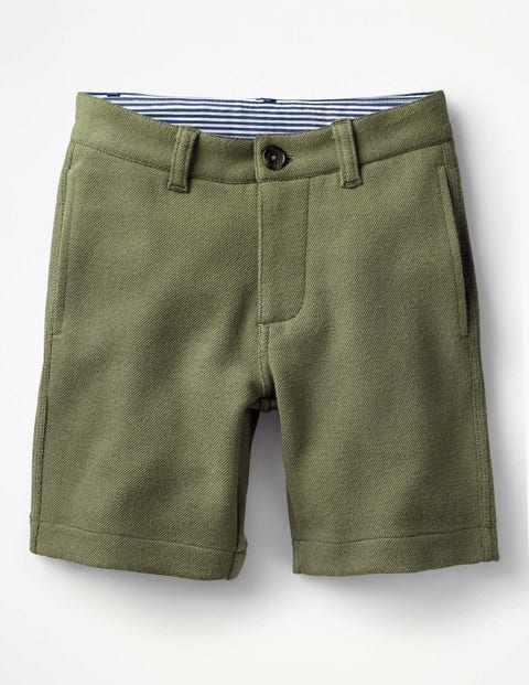 Jersey Chino Shorts - Khaki Green Jersey Chino Shorts - Khaki Green