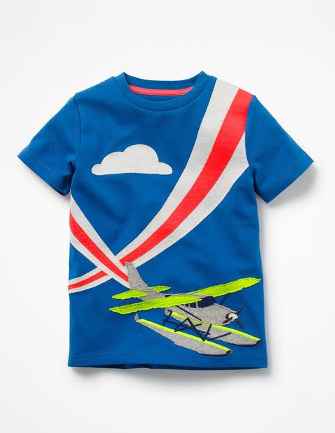 Action Applique T-Shirt - Yogo Blue Seaplane Action Applique T-Shirt - Yogo Blue Seaplane