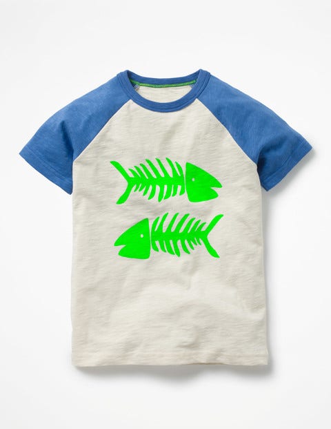 Summer Raglan T-Shirt - Ecru/Yogo Blue Fish Summer Raglan T-Shirt - Ecru/Yogo Blue Fish