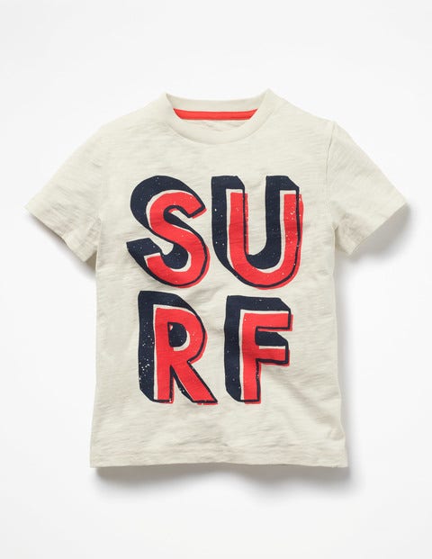 Printed Type T-Shirt - Ecru Surf Printed Type T-Shirt - Ecru Surf