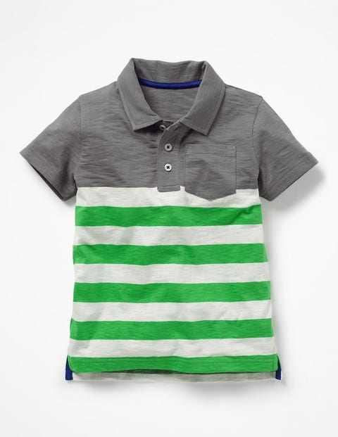 Slub Jersey Polo Shirt - Raft Grey/Toucan Green Slub Jersey Polo Shirt - Raft Grey/Toucan Green