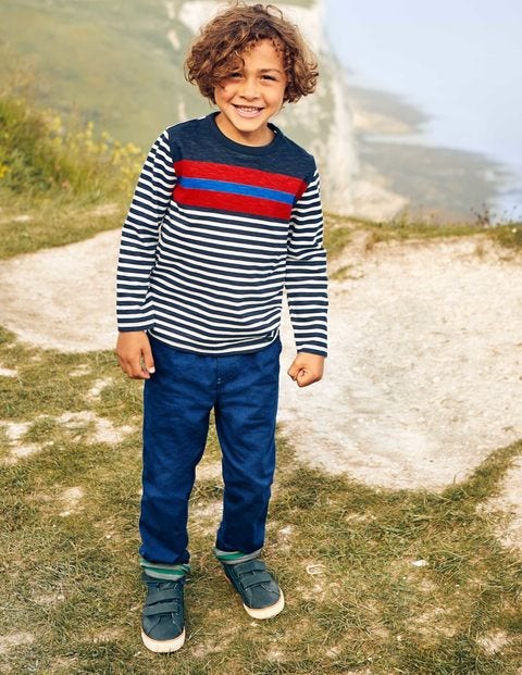 Stripy T-Shirt - School Navy Multi Stripy T-Shirt - School Navy Multi