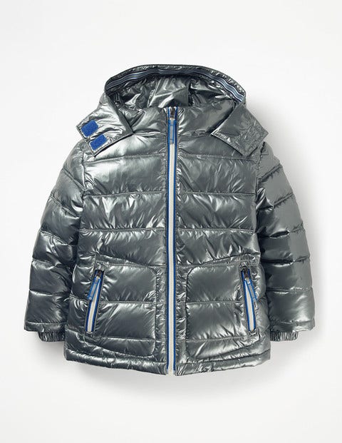 Padded Jacket - Metallic Pewter Grey Padded Jacket - Metallic Pewter Grey