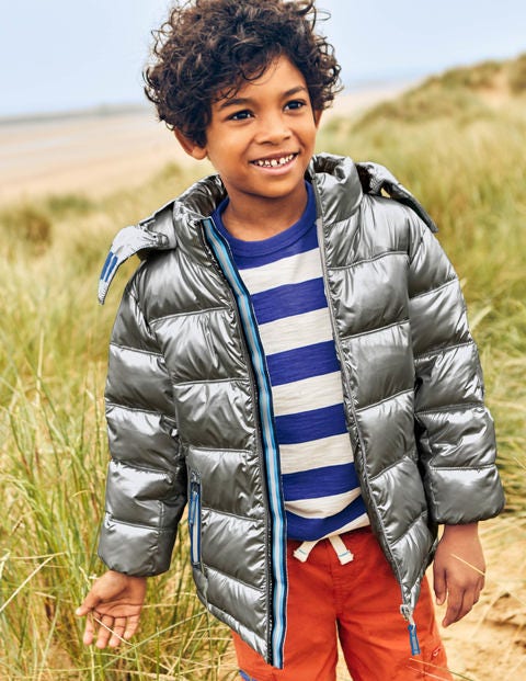 Padded Jacket - Metallic Pewter Grey Padded Jacket - Metallic Pewter Grey
