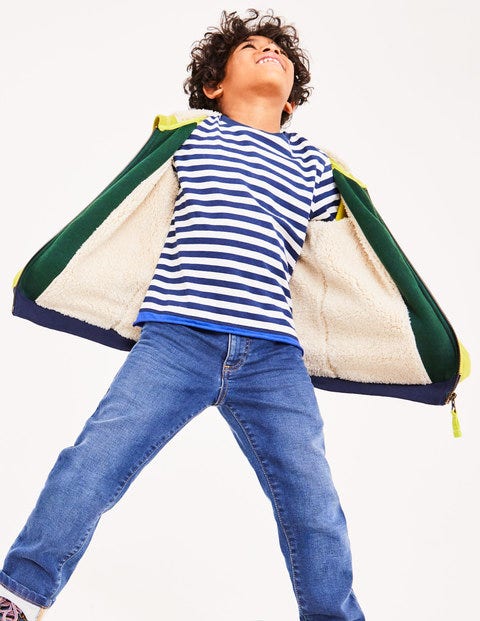 Raglan Shaggy Hoodie - Scots Pine Green Colourblock Raglan Shaggy Hoodie - Scots Pine Green Colourblock