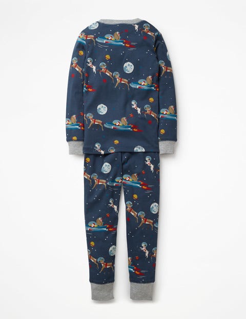 Cosy Long John Pyjamas - Starboard Blue Space Santa Cosy Long John Pyjamas - Starboard Blue Space Santa
