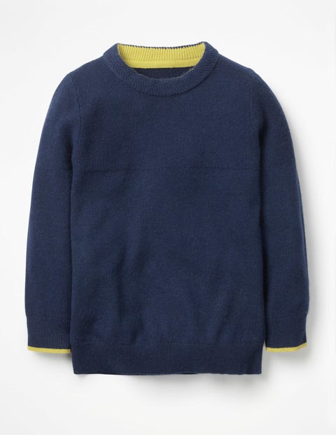 Cashmere Crew Jumper - School Navy Cashmere Crew Jumper - School Navy