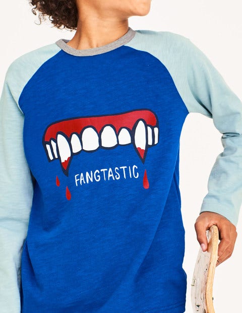 Halloween Raglan T-Shirt - Orion Blue Fangtastic Halloween Raglan T-Shirt - Orion Blue Fangtastic