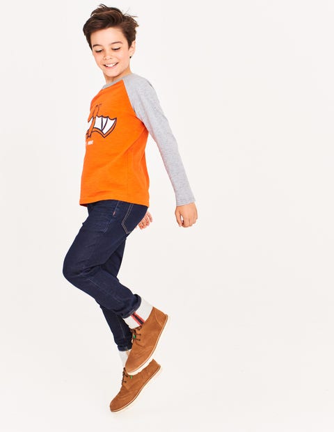 Halloween-Raglan-Oberteil - Clownfisch-Orange, Fledermaus Halloween-Raglan-Oberteil - Clownfisch-Orange, Fledermaus