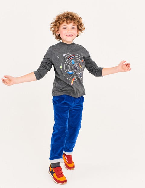 Glow-In-The-Dark Space T-Shirt - Charcoal Marl Outer Space Glow-In-The-Dark Space T-Shirt - Charcoal Marl Outer Space