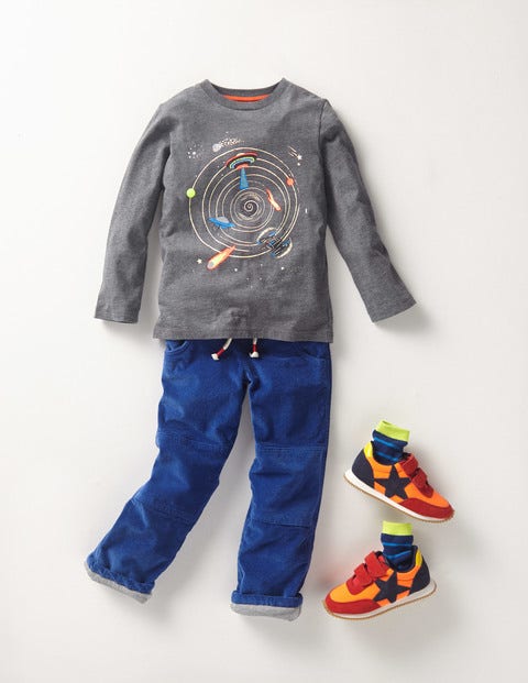 Glow-In-The-Dark Space T-Shirt - Charcoal Marl Outer Space Glow-In-The-Dark Space T-Shirt - Charcoal Marl Outer Space