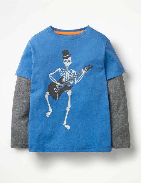 Glowing Halloween T-Shirt - Daphne Blue Skeleton Glowing Halloween T-Shirt - Daphne Blue Skeleton