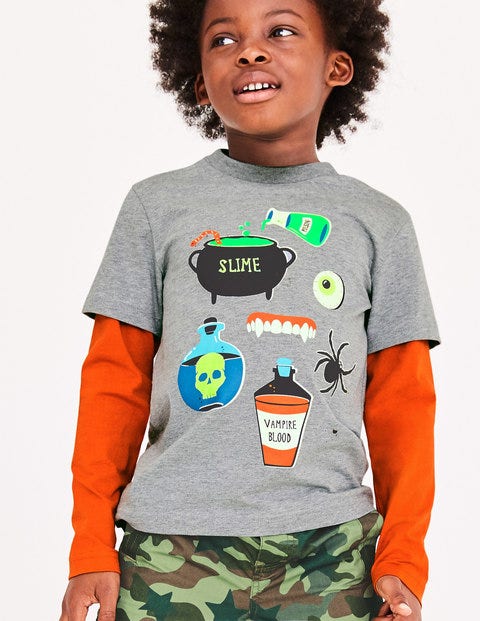 Glowing Halloween T-Shirt - Grey Marl Potions Glowing Halloween T-Shirt - Grey Marl Potions