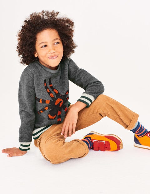 Spooky Sweatshirt - Grey Marl Bouclé Spider Spooky Sweatshirt - Grey Marl Bouclé Spider