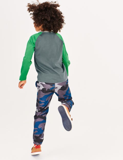 Printed Raglan T-Shirt - Cobble Grey Dino Skeleton Printed Raglan T-Shirt - Cobble Grey Dino Skeleton