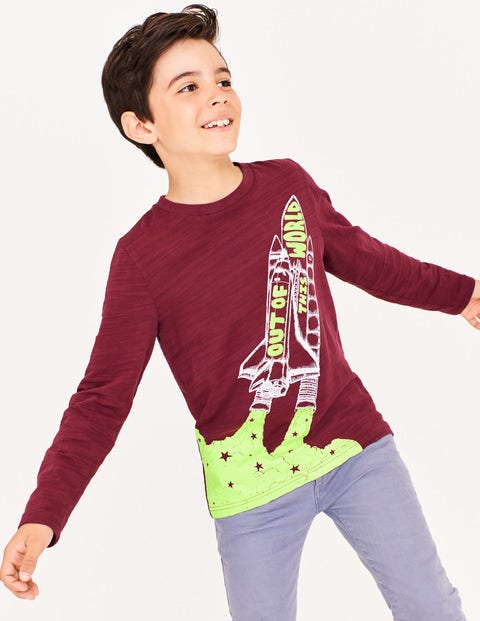 Blast-Off Printed T-Shirt - Port Purple Rocket Blast-Off Printed T-Shirt - Port Purple Rocket