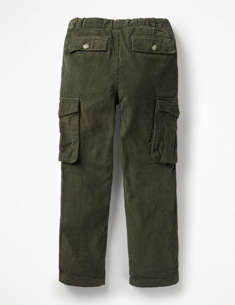 Cord Utility Cargo Trousers - Swamp Green Cord Utility Cargo Trousers - Swamp Green