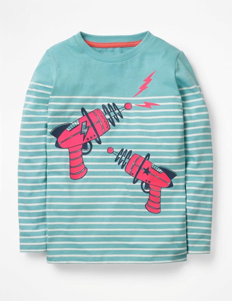 Action Breton T-Shirt - Dolphin Blue/Ecru Zap Action Breton T-Shirt - Dolphin Blue/Ecru Zap