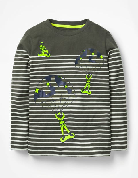 Action Breton T-Shirt - Cucumber Green/Ecru Soldiers Action Breton T-Shirt - Cucumber Green/Ecru Soldiers