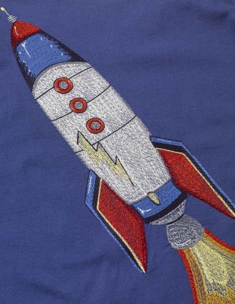 Superstitch Toy T-Shirt - Starboard Blue Rocket Superstitch Toy T-Shirt - Starboard Blue Rocket