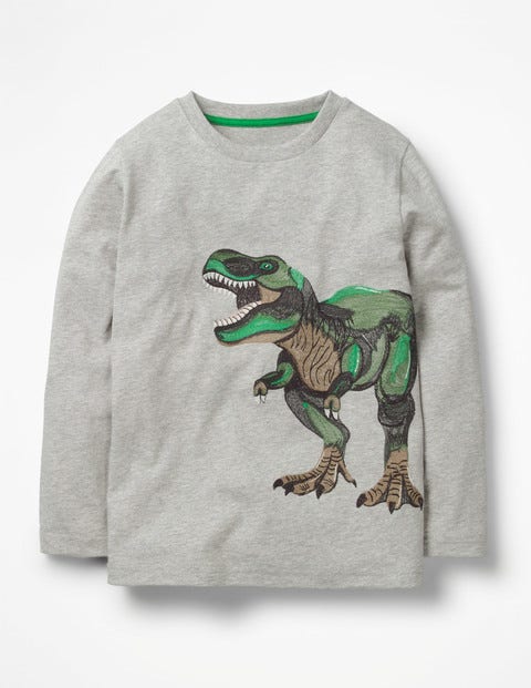 Superstitch Toy T-Shirt - Grey Marl Toy Dino Superstitch Toy T-Shirt - Grey Marl Toy Dino
