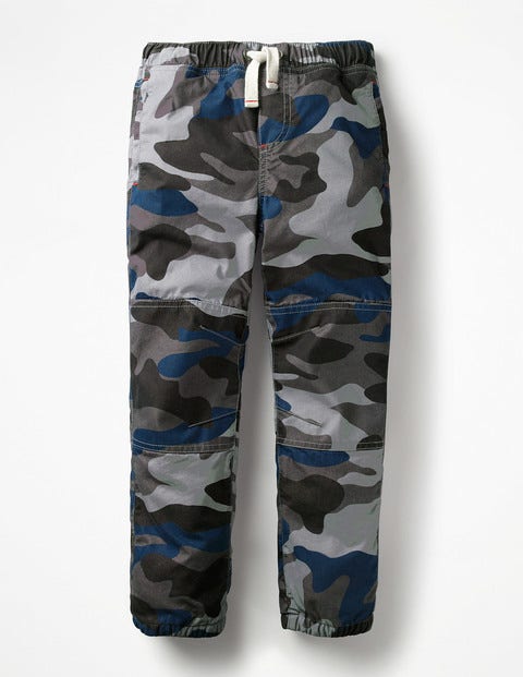 Fleece-Lined Techno Trousers - Tin Grey Camouflage Fleece-Lined Techno Trousers - Tin Grey Camouflage