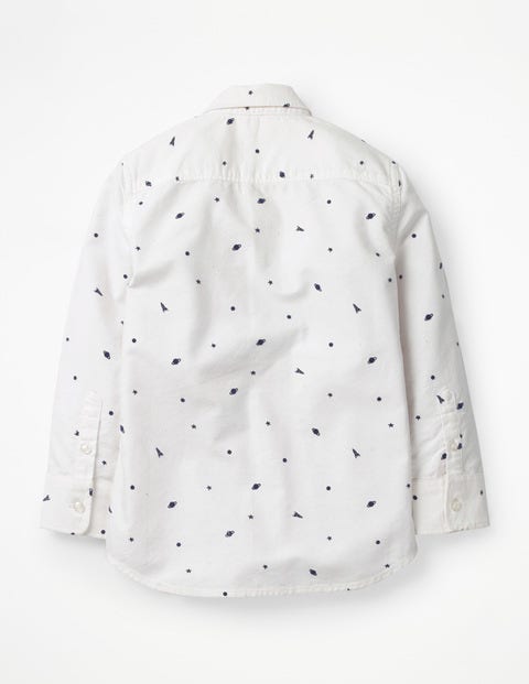 Space Print Party Shirt - White Outer Space Space Print Party Shirt - White Outer Space