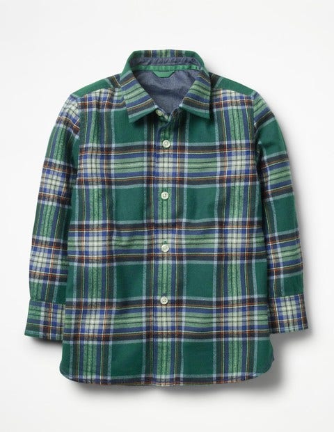 Brushed Check Shirt - Scots Pine Green/School Navy Brushed Check Shirt - Scots Pine Green/School Navy